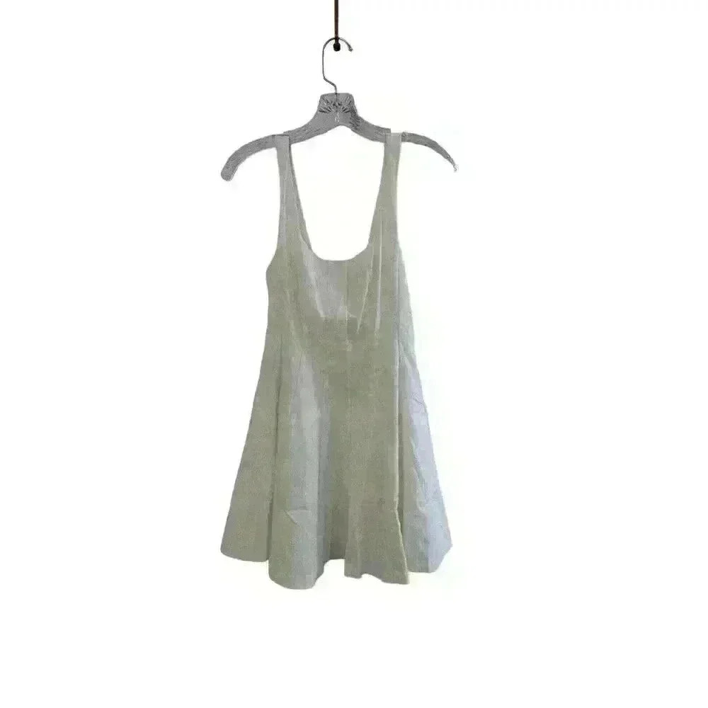 Women's White Pleated Size S Small Dress by Mustard‎ Seed Zipper Short Lined GUC